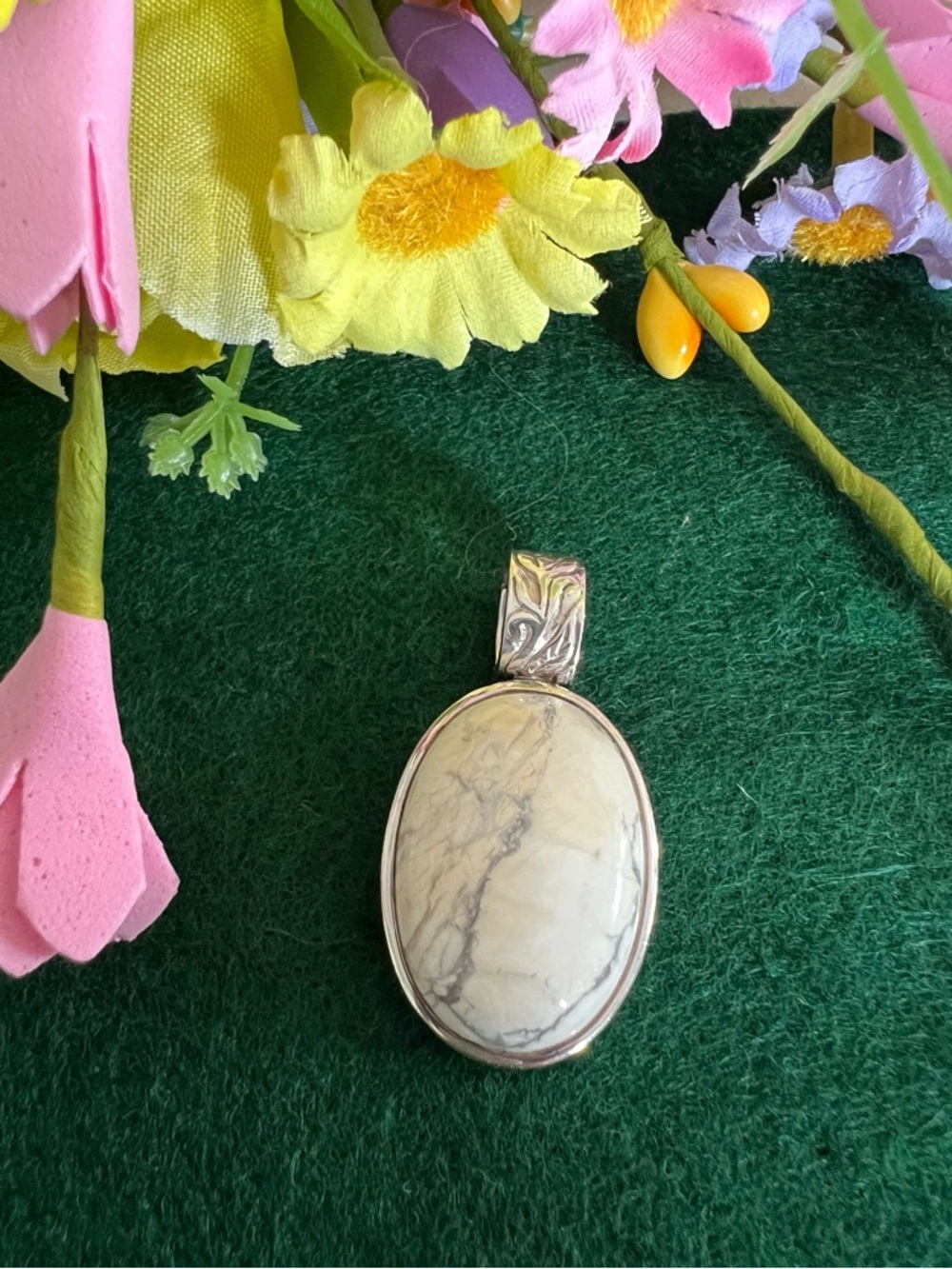 Whitney Kelly Reversible White Howlite Oval Enhancer Pendant